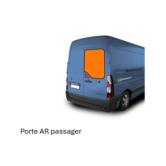 Fenêtre porte arrière passager Master 3 Carbest | baie vitrée droite homologuée VASP | emplacement carrosserie