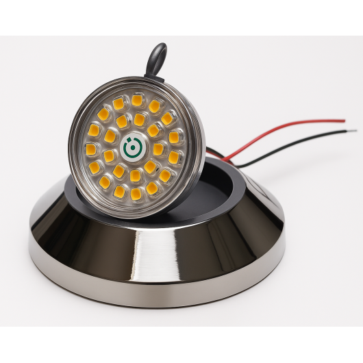 Spot LED orientable chrome 12V 4000K dimatec | Éclairage camping-car & van, bateau et tiny house