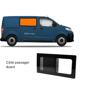 Fenêtre vitrée latérale Jumpy et Expert après 2016 Carbest | emplacement côté passager