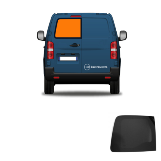 Fenêtre pour porte arrière Jumpy 3 et Expert 3 après 2016 côté conducteur Carbest |emplacement sur la carrosserie