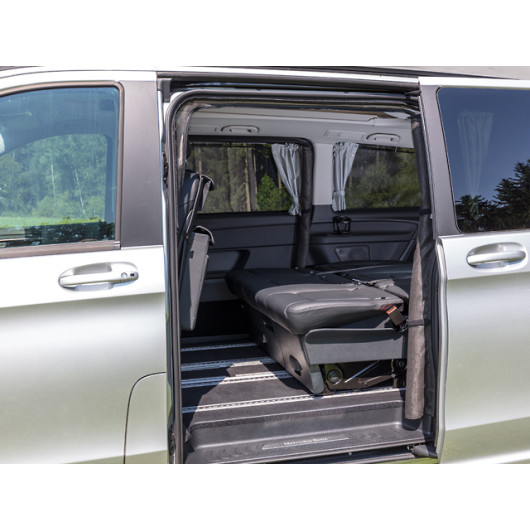 Moustiquaire Classe V Marco Polo Brandrup - protection anti-insectes porte coulissante - ouverte