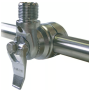 Embase de fixation Banten 1" en Laiton Chromé pour montage sur balcon | Accessoires antenne et VHF