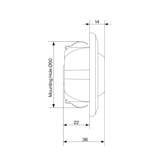 Spot à encastrer LED 12V en ABS Ø70 mm – Camping-car & Van | enastrement