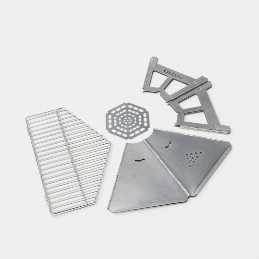 Barbecue compact au charbon Fire Boxio | Brasero pour camping, van aménagé & CarLife | Démonté