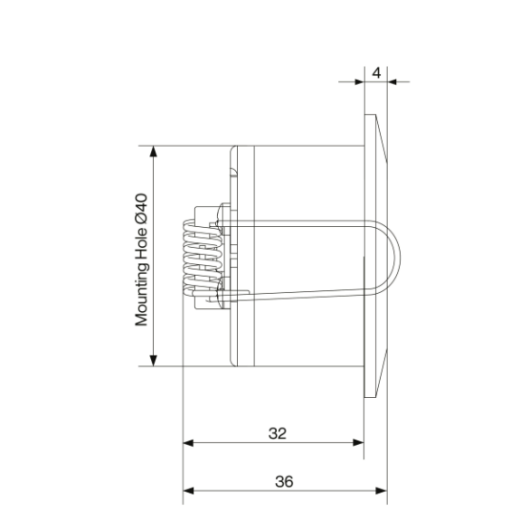 Spot LED encastré aluminium CARBEST - camping car, van aménagé, bateau - encastrement 40 mm