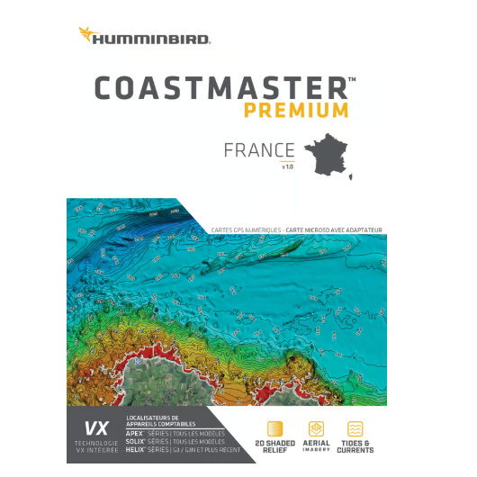 Carte Coastmaster France HUMMINBIRD | Cartes Electroniques | Emballage