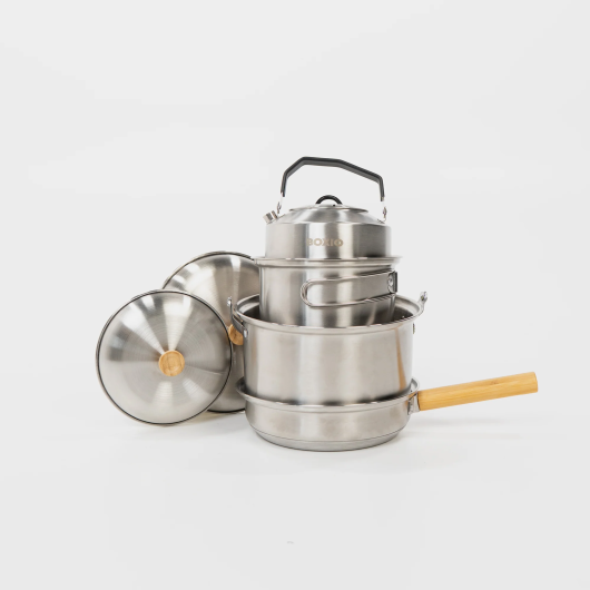 Popote de cuisine nomade Cookware de Boxio | Equipement de cuisine pour van aménagé et camping-car