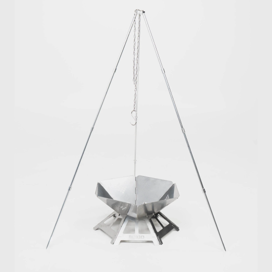 Barbecue compact au charbon Fire Pack Boxio | Brasero pour camping, van aménagé & CarLife | Trepied