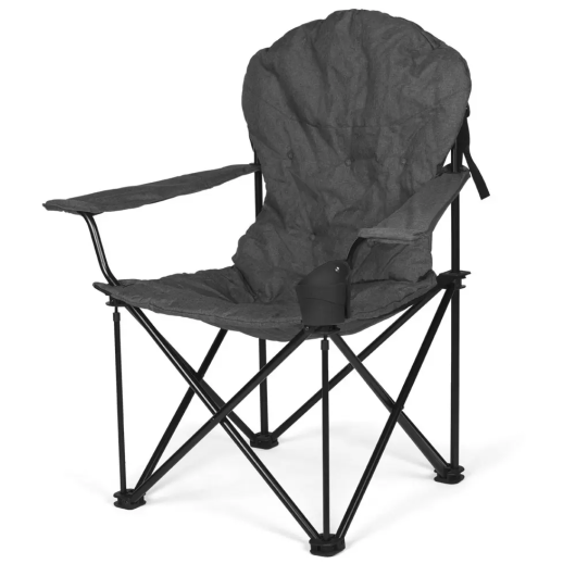 Heritage chaise de camping KAMPA – siège pliant pour camping-car, van et CarLife | vue de profil - coloris gris
