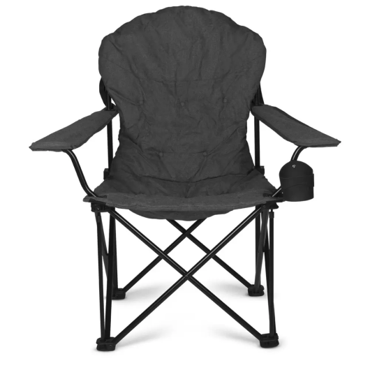 Heritage chaise de camping KAMPA – siège pliant pour camping-car, van et CarLife | vue de face - coloris gris