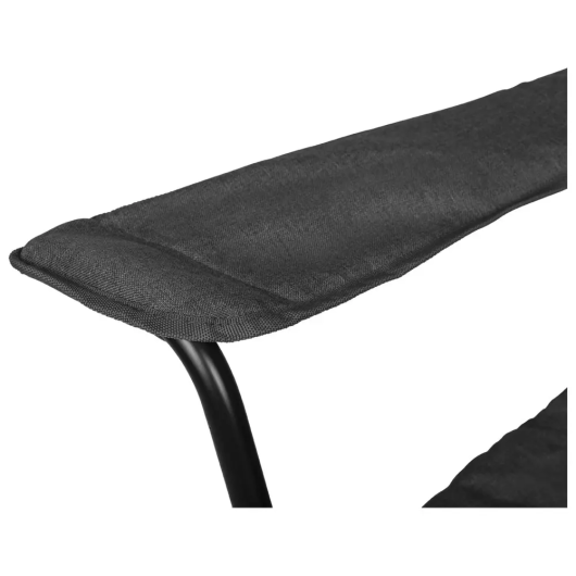Heritage chaise de camping KAMPA – siège pliant pour camping-car, van et CarLife | vue sur l'accoudoir - coloris gris
