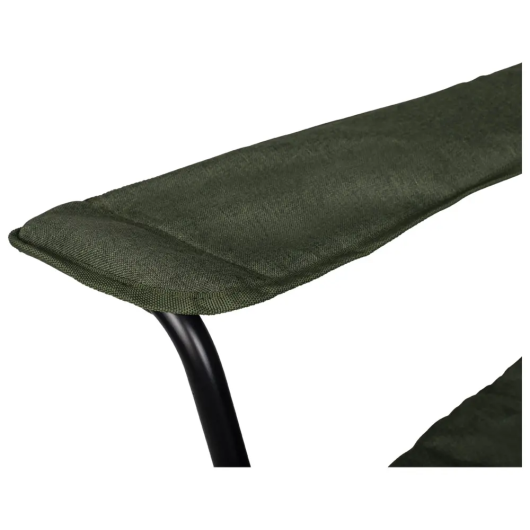 Heritage chaise de camping KAMPA – siège pliant pour camping-car, van et CarLife | vuesur l'accoudoir - coloris vert