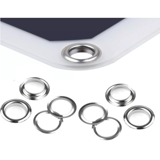 Pose de 4 oeillets en inox sur panneau solaire semi-flexible/souple ENERGIE MOBILE