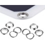 Pose de 4 oeillets en inox sur panneau solaire semi-flexible/souple ENERGIE MOBILE