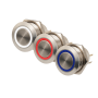 Interrupteur FLAT inox ON‑OFF 12/24V LED | OSCULATI | 3 couleurs au choix