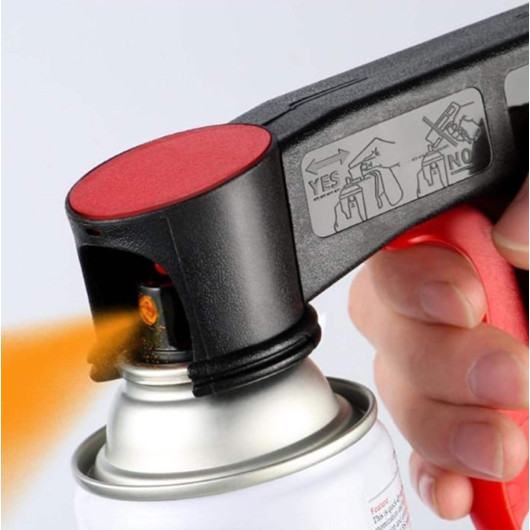 Pistolet adaptateur pour bombe de colle et peinture | Application propre et précise | vue en action