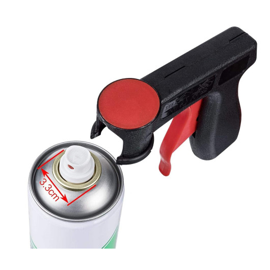 Pistolet adaptateur pour bombe de colle et peinture | Application propre et précise | vue dessus bombe