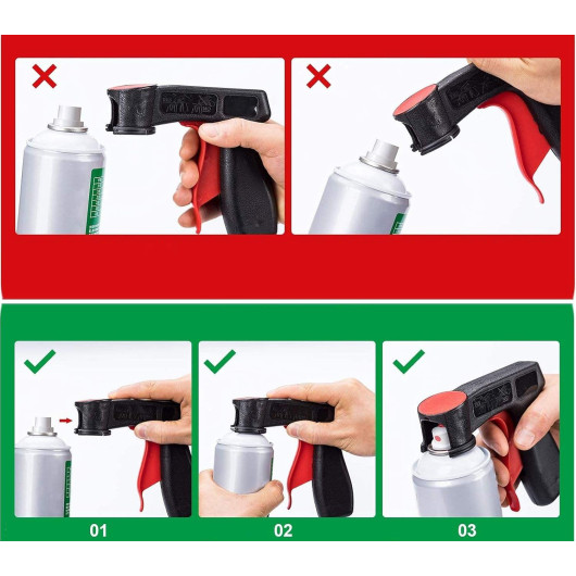 Pistolet adaptateur pour bombe de colle et peinture | Application propre et précise | mise en place