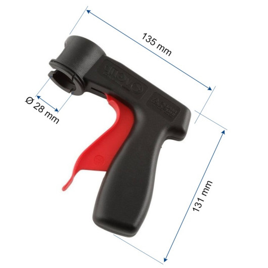 Pistolet adaptateur pour bombe de colle et peinture | Application propre et précise | dimensions