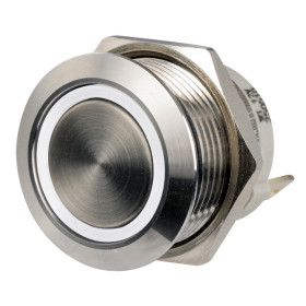 Interrupteur FLAT inox ON‑OFF 12/24V LED | OSCULATI | Van, bateau & camping‑car | LED Blanche