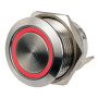 Interrupteur FLAT inox ON‑OFF 12/24V LED | OSCULATI | Van, bateau & camping‑car | LED Rouge