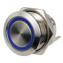 Interrupteur FLAT inox ON‑OFF 12/24V LED bleue | OSCULATI | Van, bateau & camping‑car
