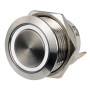 Interrupteur FLAT inox LED blanche (ON momentané)-OFF 12/24 V | OSCULATI