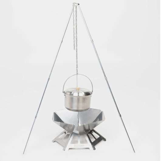 Support trépied pour barbecue BOXIO Tripod | Camping en voiture, bivouac & randonnée