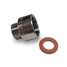 Adaptateur de Douchette laiton - 1/2" Mâle vers 3/8" Femelle - OSCULATI Vu adaptateur-réducteur inox pour flexible 1/2" sur douchette et robinet filetage 3/8" avec son joint