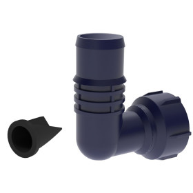 Embout coudé pour tuyau de 25 et 28 mm avec clapet anti‑retour Attwood | pompe de cale de bateau