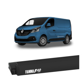 Kit Store F40 van | Trafic 3 L2 FIAMMA Kit store pour Trafic 3 L2 F40van 270 + adaptateur de fixation | visuel du trafic 3 et du store F40 van