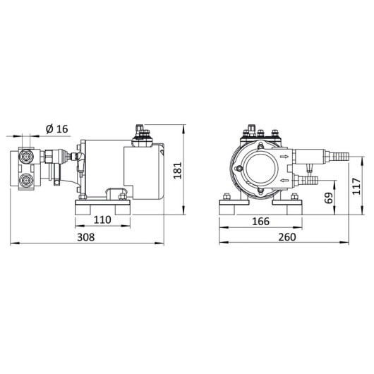 Dessalinisateur Schenker Qube 65 | 65 L/h 24 V | dimensions pompe