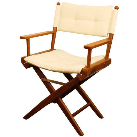 Fauteuil de pont pliant ARC Marine - chaise en teck pour bateau, van et camping-car - sable
