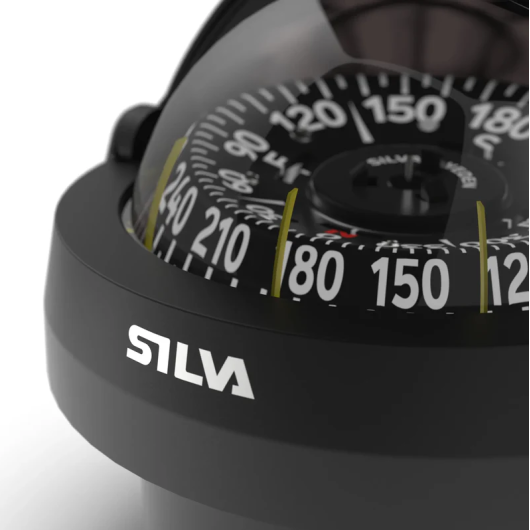 Compas Silva 100 pour voilier et bateau moteur | Compas encastré plat-pont horizontal | Graduation