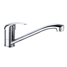 Robinet mitigeur bec long | Design classique HTD Robinet mitigeur orientable bec long HTD - robinet de cuisine pour bateau, van aménagé et camping-car