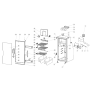 Kit fixation de porte de réfrigérateur THERFORD T2090, T2138, T2152, T2160, T2175