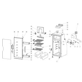 Kit fixation de porte de réfrigérateur THERFORD T2090, T2138, T2152, T2160, T2175