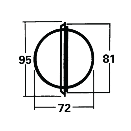 Compas Silva 100 P pour voilier et bateau moteur | Compas encastrés de cloison vertical | Dimensions