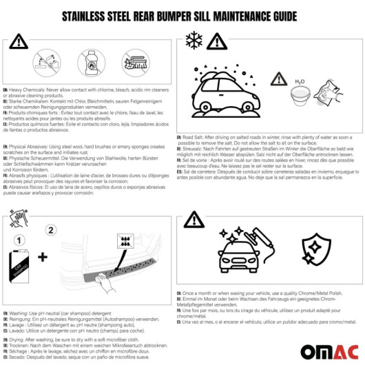 OMAC Protection seuil de coffre aluminium VW T6