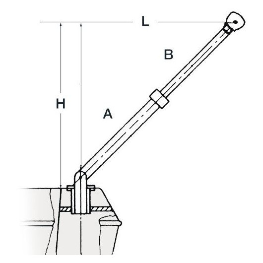 OSCULATI Kit 2 Bossoirs télescopiques