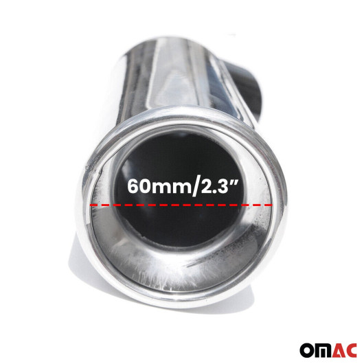Embout d'échappement Inox VW T5 OMAC - Accessoire carrosserie pour van et fourgon - avec cotes dimensions