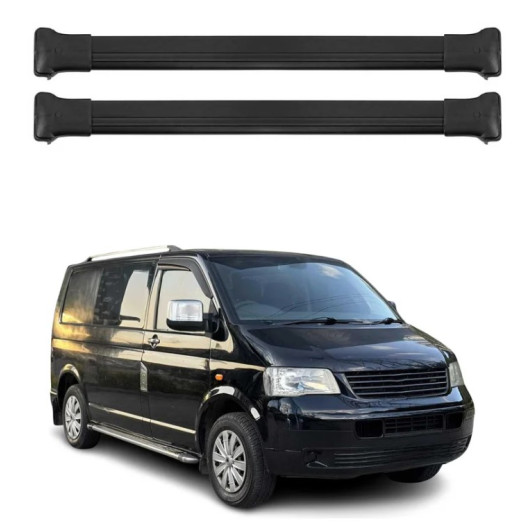 Barres de toit Elegance  VW T5 / T6 / T6.1 OMAC - galerie de toit pour van - noire