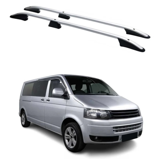 Rails de toit gris VW T6 Omac - Pour barre de toit sur fourgon ou van aménagé