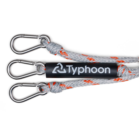 Bride en V de traction Typhoon sans poulie de 2,5 m | Sports nautiques et de glisse| Mousquetons