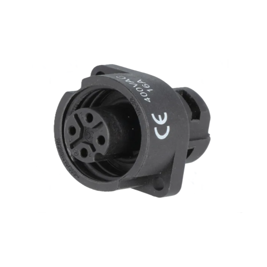 Socle Weipu étanche pour connecteur mâle 3P 16A WA22 | Connecteur DC