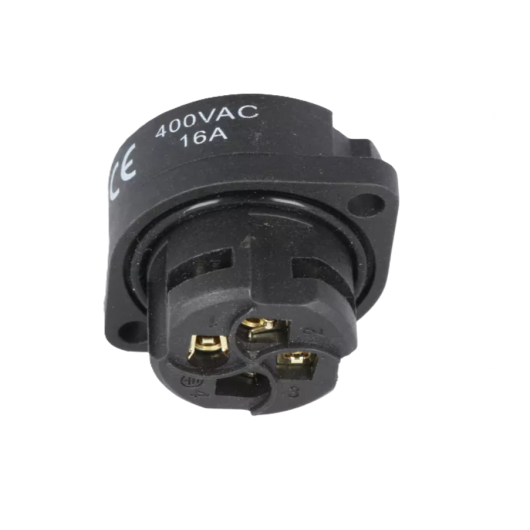 Socle Weipu étanche pour connecteur mâle 3P 16A WA22 | Connecteur DC | Dessous