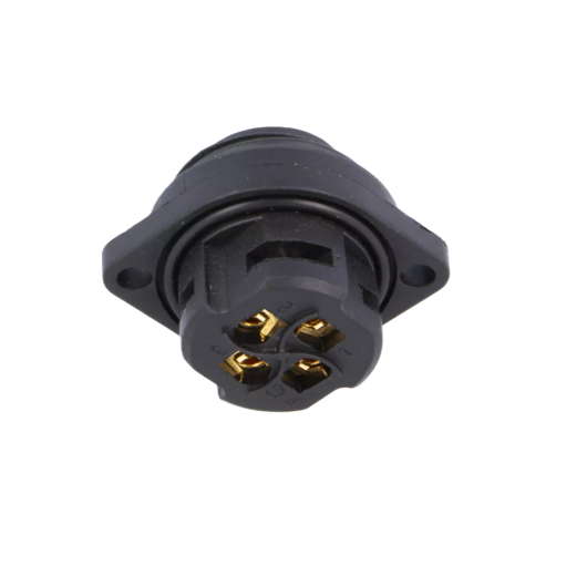 Socle Weipu pour connecteur femelle 3P 16A étanche WA22 | Connecteur DC | De derrière