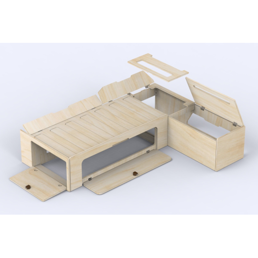 Lit peigne 112 cm B4V2 Simple Vans pour van aménagé ou ludospace | Aménagement van aménagé | ouvertures