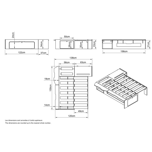 Lit peigne compact B4V2 - SIMPLE VANS