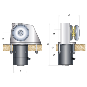 Accessoire & équipement pour bateau : guindeau électrique sans poupée à petit prix ITALWINCH Obi 500 700W - ø 8 mm